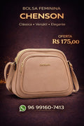 Bolsa Feminina Transversal Chenson Casual - Bege