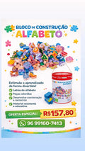 Bloco de Construção Alfabeto Yin's Kids – Brinquedo Educativo com Peças Coloridas