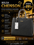 Bolsa Feminina Chenson Monograma Estruturada - Preta