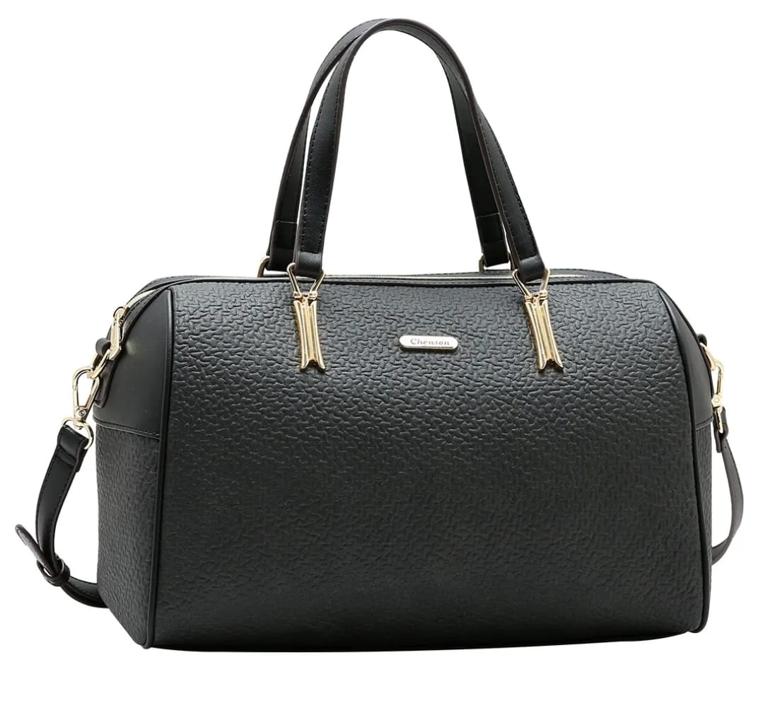 Bolsa Feminina Baú Chenson Texturizada - Preta
