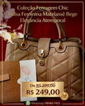Bolsa Feminina Chenson Matelassê de Mão - Marrom