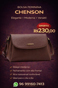 Bolsa Feminina Tiracolo Chenson com Aba Frontal - Marrom